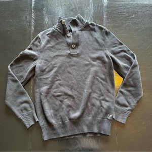 American Eagle Small Black Sweater Zip Up Quarter Zip With Buttons Dressy